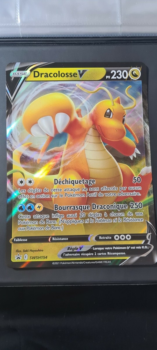 CARTE POKÉMON DRACOLOSSE V promo Swsh154 - Épée et Bouclier - FR EUR 1