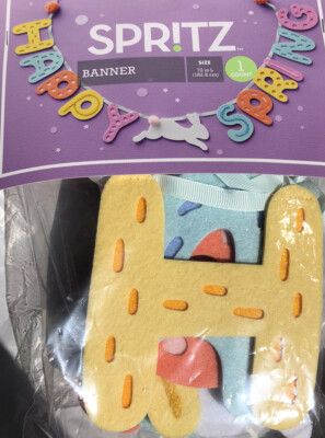 Spritz Easter   Happy Spring  Felt Garland 72  Banner 2022