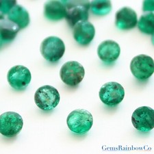 Natural Round, Zambian Emerald, Green colour, 1.75mm 6.25mm, 863