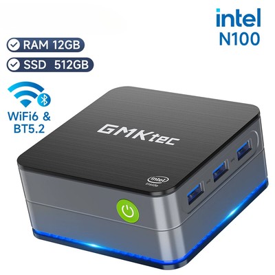 PC Windows 11 Pro Intel 12th Gen Alder Lake N100 RAM 512GB ROM Desktop Computer