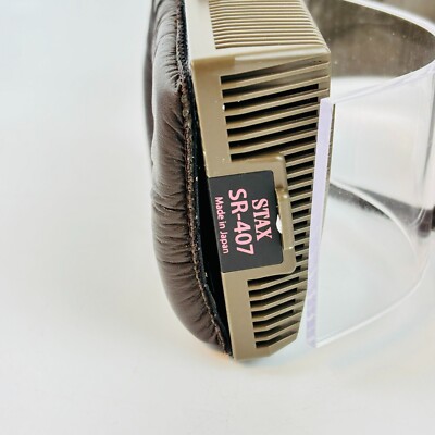 STAX SR-407 Electrostatic Ear Speakers Condenser Headphones Used
