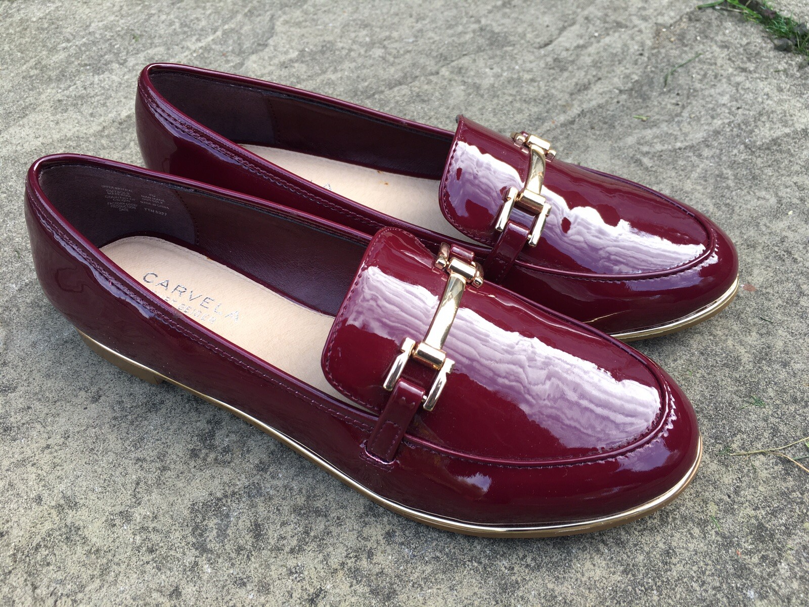 carvela patent moccasin