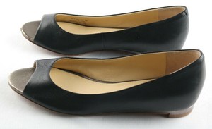 cole haan peep toe flats