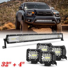 32 Led Light Bar W4pcs 4 Led Pods Combo For 05-15 Toyota Tacoma Lower Bumper 32 Led Light Bar W4pcs 4 Led Pods Combo For 05-15 Toyota Tacoma Lower Bumper