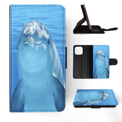 FLIP CASE FOR APPLE IPHONE|CUTE AQUATIC DOLPHIN ANIMALS #1
