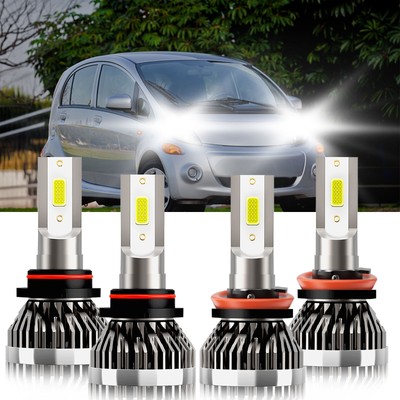 For Mitsubishi i-MiEV 2012-2017 4PCS Combo LED Headlight High Low Beam Bulbs Kit