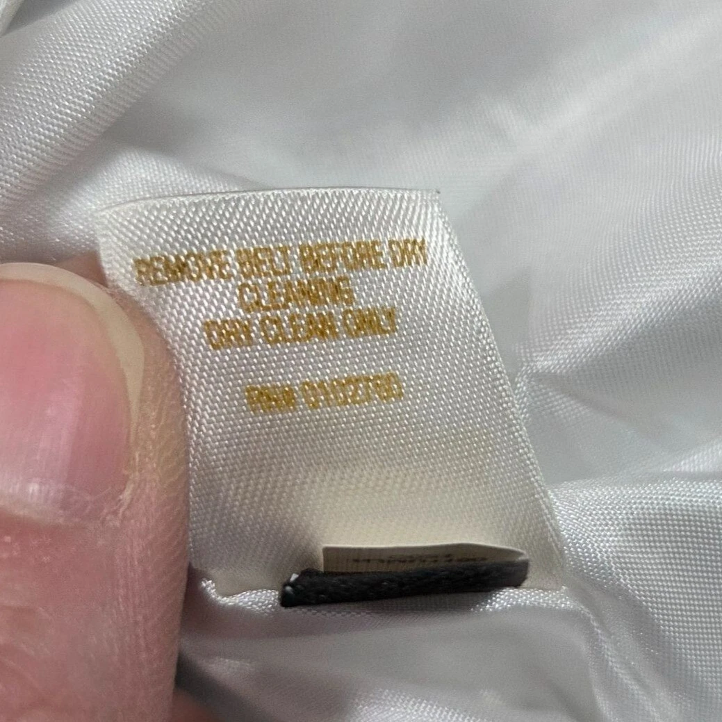 Abito Kate Spade 8 bianco blu ricamato floreale preppy spiaggia festa