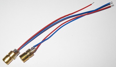2 X Red Laser Module - 5 V DC - 650 nm - 5 mW - Very Bright Laser Dot - 3 to 5V