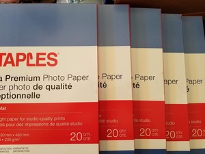 staples matte photo paper