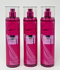 3 NEW BATH  BODY WORKS PERFECT IN PINK FINE FRAGRANCE MIST BODY SPRAY 8OZ LARGE