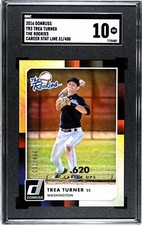 2016 Donruss Trea Turner The Rookies Career Stat Line /400 SGC 10 GEM MINT