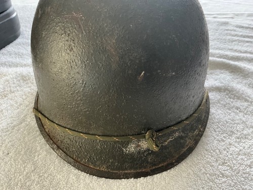 WW2 Rear Seam US HELMET M1 GI Army Navy USMC WWII VG CONDITION FAST SHIP - Picture 12 of 24