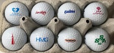 Lot of 8 Logo Golf Balls - NEW - Misc. Corporations