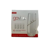 GoVino Go Anywhere 8oz "Team Bride" Flutes - 4 Pack - Shatterproof - Brand New