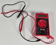 Cen-Tech 98025 Red Black 7-Function Digital Multimeter