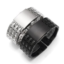 Stainless Steel Metal Watch Band Bracelet Strap Clasp Replacement 24/26/28mm