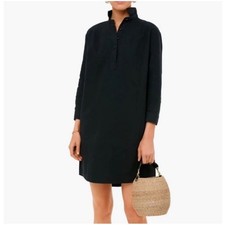 Pomander Place Tuckernuck Women’s Sz S Black Polly Dress Boxy Sheath Cotton