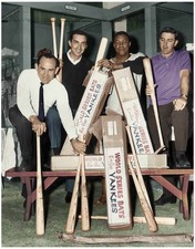 joe pepitone-boyer-berra & elston howard  Colorized 8x10 Print-FREE SHIPPING