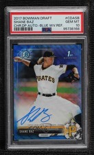 2017 Bowman Draft Chrome Pick Blue Wave Refractor /150 Shane Baz PSA 10 Auto g6p