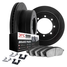 For Chevy C2500 89-94 DFC Slotted Front Brake Kit w 5000 Advanced Brake Pads