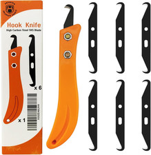 Hook Blade Utility Knife, Golf Grip Removal Tool Hook Knife with Blades for Regr