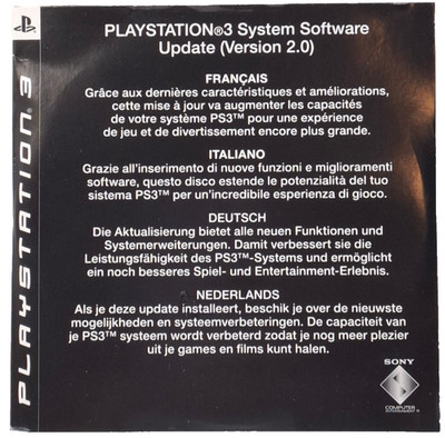 Playstation 3 System Software Update CD - Versionsupdate 2.0 - SELTEN - mit OVP