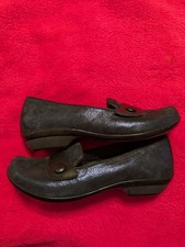 Dansko Olena Blue Leather Slip On Loafers Size 38 EU 7.5 US Comfort Flats