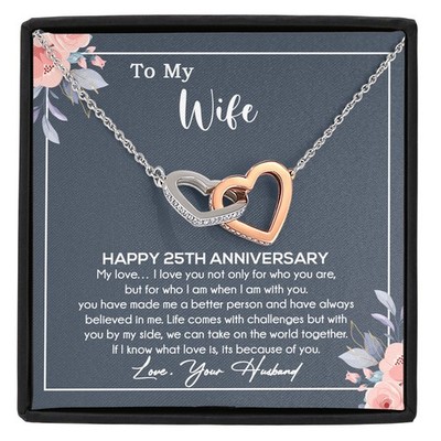 25th Anniversary Gift For Wife Necklace, 25 Year Anniversary, 25th Wedding Gift