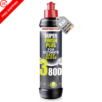 menzerna Super Finish Plus 3800 I Car Polishing I Deep Gloss Polish 8oz, 8oz.