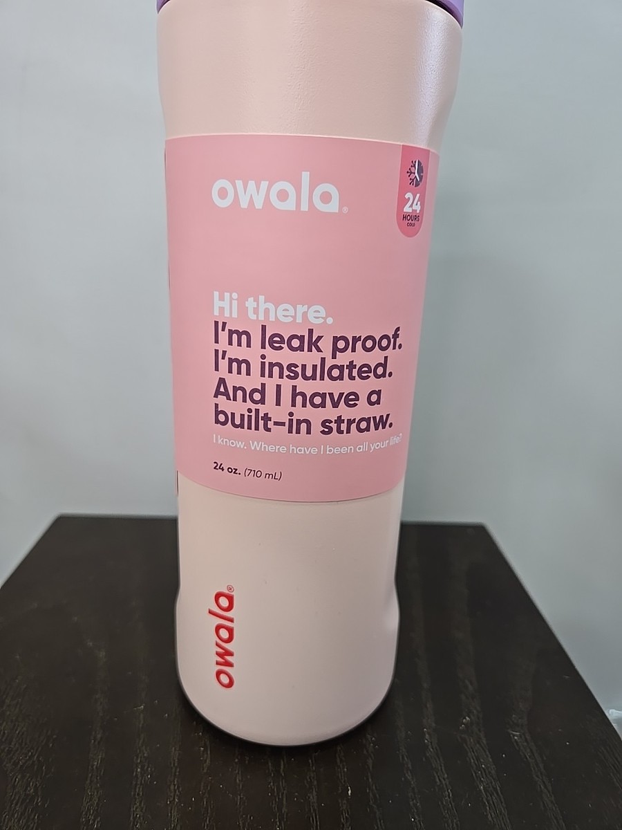 Owala FreeSip SS Water Bottle / 24oz / Color: Strawberry Milk