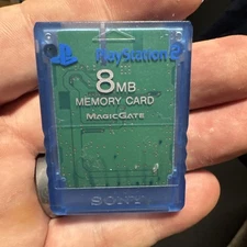 OEM Sony Playstation 2 PS2 8MB Magicgate Memory Card SCPH-10020 Blue