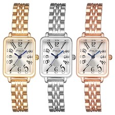 Women's Business Square Case Large Arabic Numerals Detachable Strap Wrist Watch