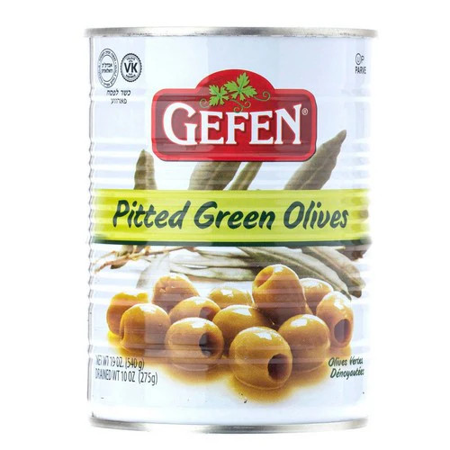 Aceitunas Verdes Deshuesadas 19 Oz (Caja De 12) De Gefen