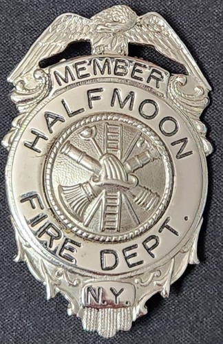 Halfmoon Fire Dept New York Member Badge – Firefighter Collectible