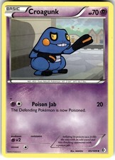 Pokemon Croagunk (65) Boundaries Crossed 65/149 Lightly Played