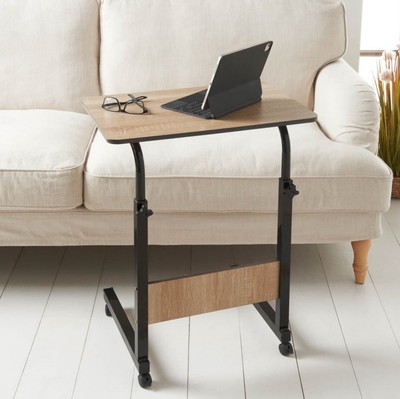 Höhenverstellbarer Laptoptisch Rollsofa Beistelltisch mit Rollen