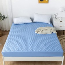 Quilted Fitted Sheet Waterproof Mattress Protector Pad Ultra Soft Elastic Fit...