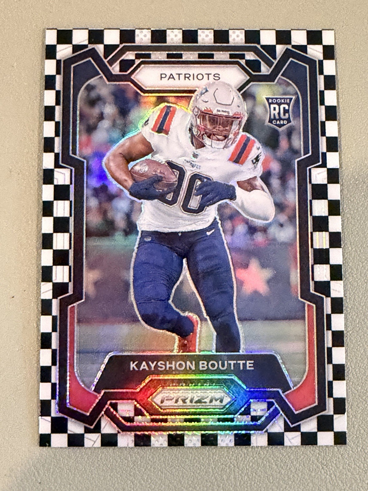 Kayshon Boutte Panini Prizm #370 Black & White Checker