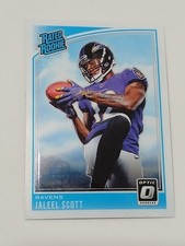 Jaleel Scott Baltimore Ravens 2018 Donruss Optic Rated Rookie Card #181. rookie card picture