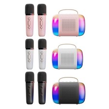 Children s Singing Machine 2 Microphones Speaker Fun Party Lights Props