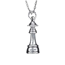 CHESS QUEEN Necklace on Chain or Charm Only Pewter Board Game Strategy Twilight