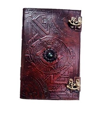 DOCTOR STRANGE Eye of Agamotto embossed Handmade Stone Leather Journal Art 