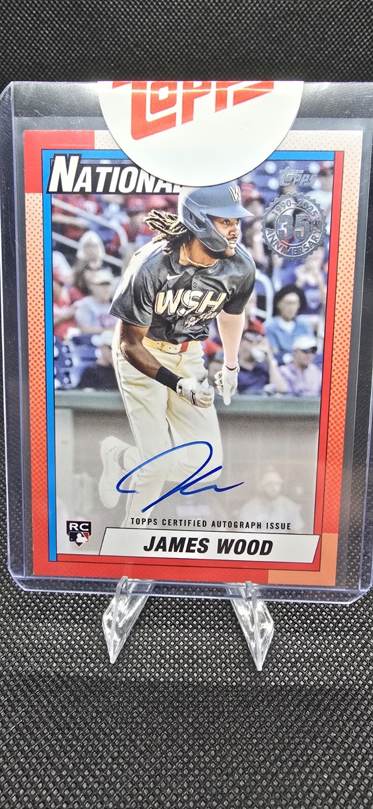 James Wood 2025 Topps #90A-JWO 1990 Topps Baseball Autographs