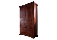 Oxford #419 Schrank Wohnzimmerschrank Holzschrank Massivholz Kolonialstil Akazie