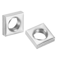 25Pcs M4x6mmx2mm Square Nuts, Carbon Steel Zinc Plated Coarse Thread Nuts