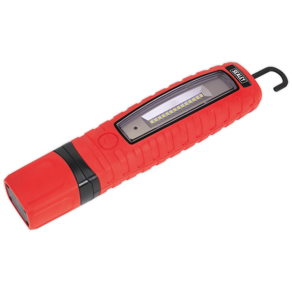 Sealey Rechargeable 360° Inspection Light 14 SMD LED & 3W SMD LED Red