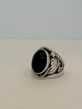Silver and Onyx Ring