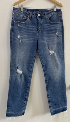 JAG Jeans Carter Girlfriend Raw Hem  Distressed Women s Size 12/31 Med Wash