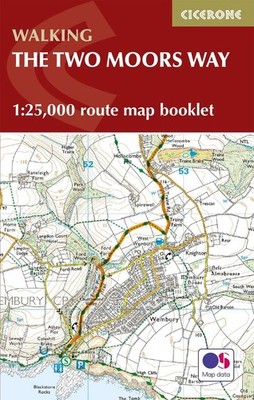 Two Moors Way Map Booklet: 1:25,000 OS Route Mapping by Sue Viccars (English) Pa