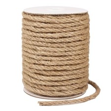 6mm Jute Rope, 66 Feet Strong and Thick Twine Rope for 1/4 inch x 66 feet